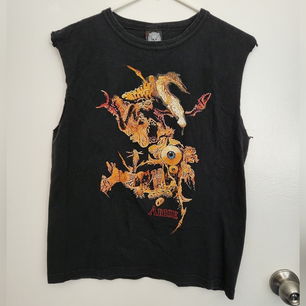 Others Follow Black and Red Graphic T-Shirt